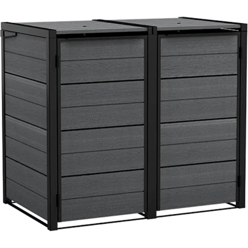 Keter Hideaway 240l Mülltonnenbox, 145x82x120 Cm, Wetterfest, Evotech™