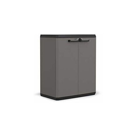 KETER | ARMOIRE UTILITAIRE PIU, Gris / Noir, 68 x 39 x 166 cm