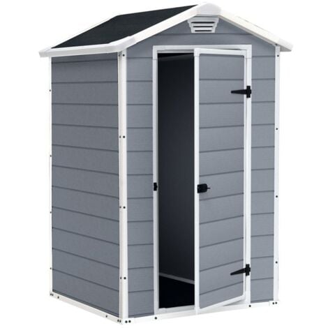 Keter Abri de jardin 1,1 m2, Manor 4x3, 196 x 128 x 94 cm, Gris/blanc (230446)