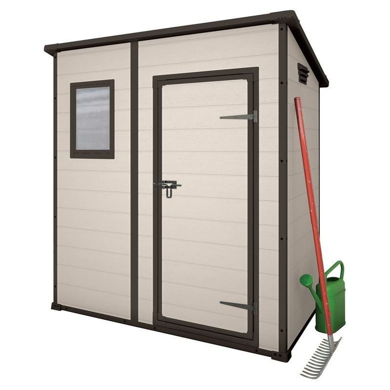 Keter - Abri de jardin en résine manor Pent 6x4 Beige