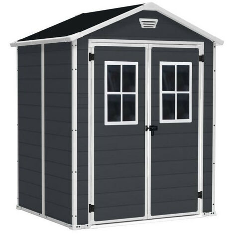 KETER Abri de jardin en resine Premium 65 DD 2,8m? - Anthracite