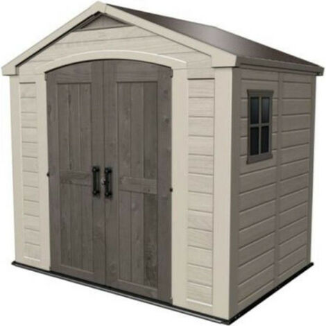 Abri De Jardin Keter Stronghold 108 - 7,7 M³ - Marron - 304 X 243 X 251 Cm - Résistant Aux Intempéries
