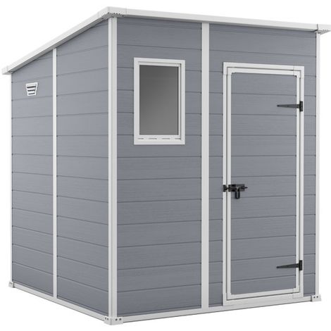Keter – Abri de jardin résine 183,5 x 185 x 200 cm – Surface 3,2 m² – Étanchéité et résistance aux intempéries – Porte verrouillable et ventilation