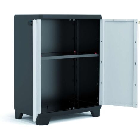 Keter ARMADIO BASSO LINEAR cm. 68x39x90 h col. Grigio/Nero