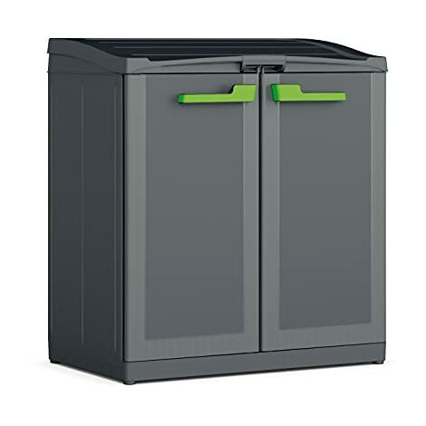 Keter Armadio per la Raccolta Differenziata Moby Recycling con 3 Scomparti, Antracite, 90 x 55 x 100 cm, 110 Litri Sacchetti non Inclusi