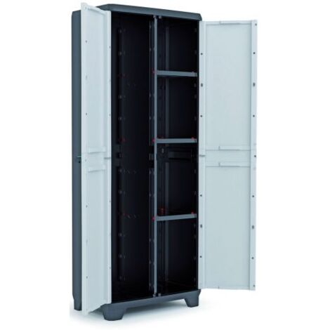 Keter ARMADIO PORTASCOPE LINEAR cm. 68x39x173 h col. Grigio/Nero