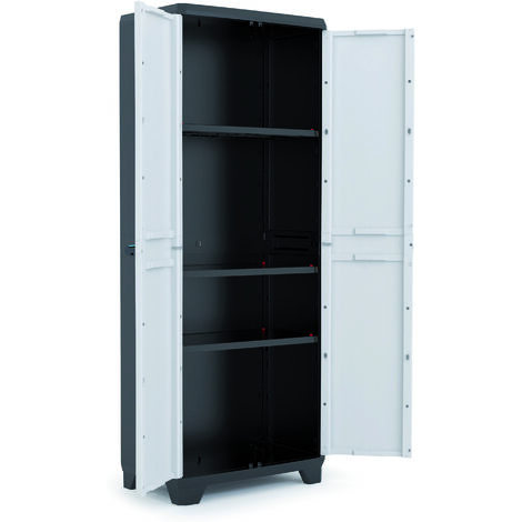 Keter armadio tuttopiani linear cm. 68x39x173 h col. grigio/nero - Keter