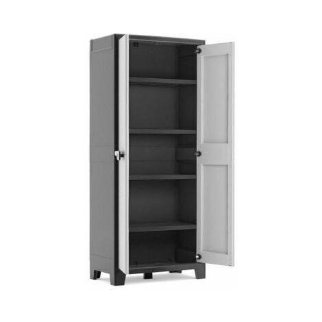 ARMADIO KETER TITAN BASSO IN RESINA 80X44XH100 CM 2 RIPIANI GRIGIO (38891)