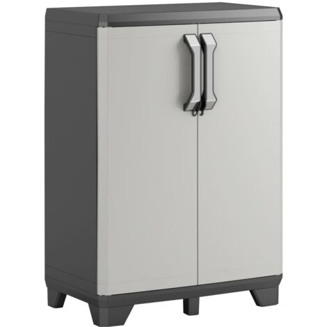 Keter Armario bajo almacenaje Gear negro y gris 97 cm