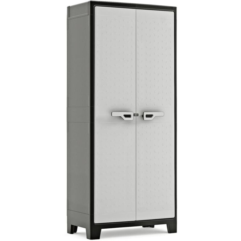 

Armario de almacenaje con estantes Titan negro y gris 182 cm - Negro - Keter