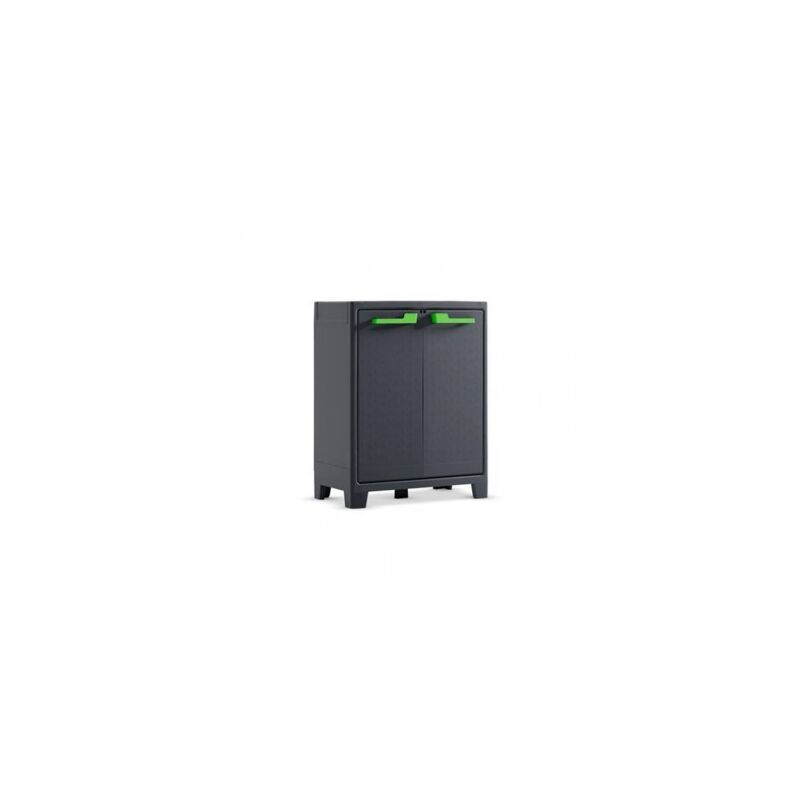 

Armario bajo de almacenaje Moby gris grafito 100 cm - Gris - Keter