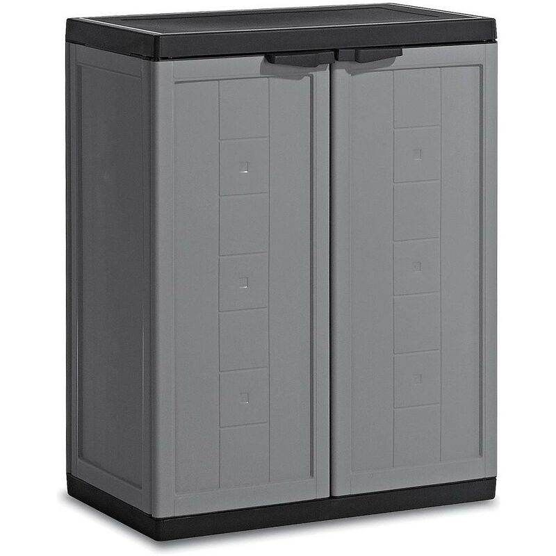 Armoire basse gris noir 68x39x85H cm. Gai
