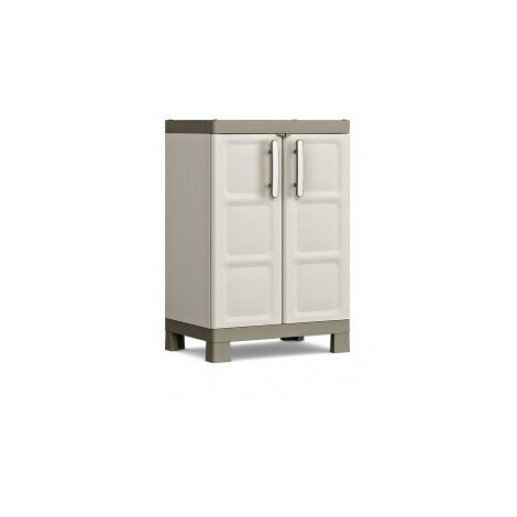 Keter – Armoire d'atelier avec 2 étagères réglables – Dimensions 65x45x97 cm – Résine résistante aux intempéries – Charge max 15 kg par étagère - 65X45X97H