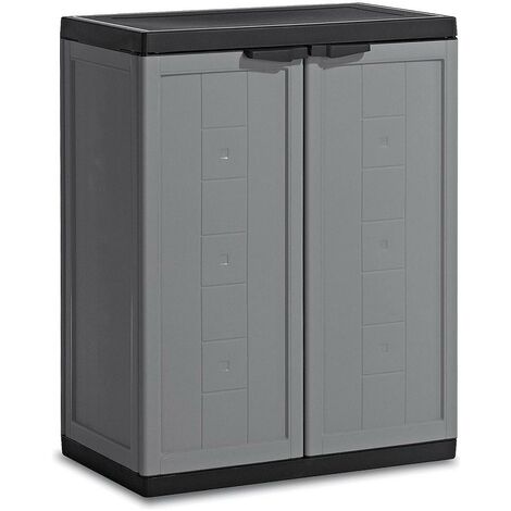Keter – Étagère réglable en résine grise 68x39x85 cm – Capacité 15 kg – Poignées ergonomiques – Prédisposition pour cadenas - 68X39X85H
