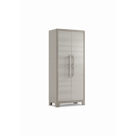 Keter – Armoire de jardin étanche 182cm – Résistante aux intempéries – Étagères réglables – Capacité 30kg par étagère – Dimensions 80x44x182cm