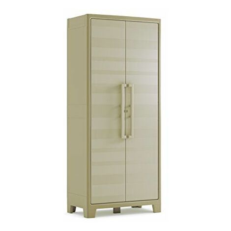 KETER Armoire haute Gulliver - EPACK, Beige/Sable, Cabinets, 80x44x182 cm