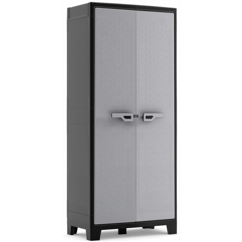 Keter Armoire de rangement polyvalente Titan Noir et gris 182 cm