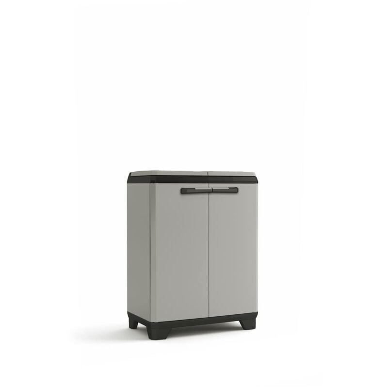 Planet Corbeille - Plastique recyclé, gris/noir, tri des déchets de, 680 x 390 x 920 mm, polypropylène, large - Keter