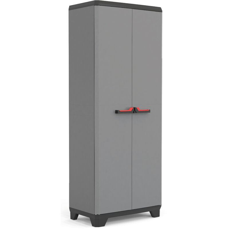 KETER | Armoire Utilitaire Stilo , Gris / Noir / Rouge