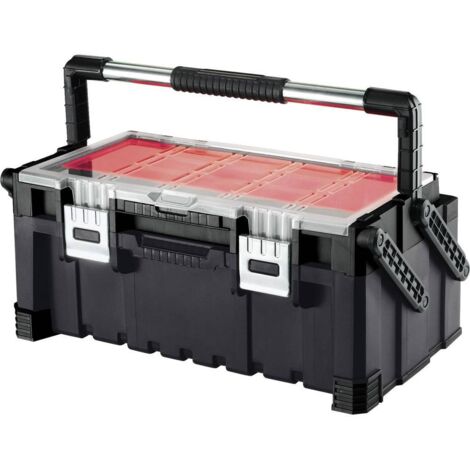 Keter – Boîte à outils vide 56,7 x 31,4 x 24,5 cm – Polypropylène robuste – 11 bacs amovibles pour petites pièces – Verrouillage sécurisé - Q179202