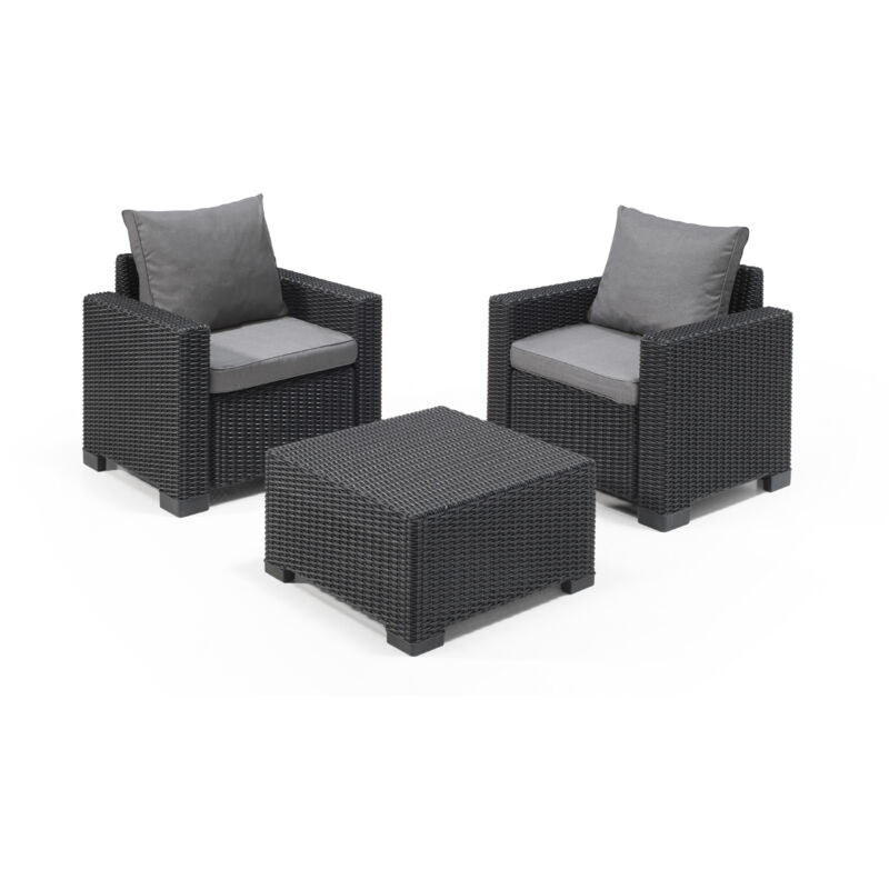 Keter California 2 Seater 83% recycled Outdoor Garden Furniture Balcony Set