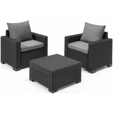 Keter California 2 Seater Garden Bistro Set - Grey
