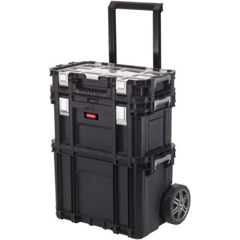 KETER Carro vertical para cajas de herramientas 56,5x37,3x70cm Negro