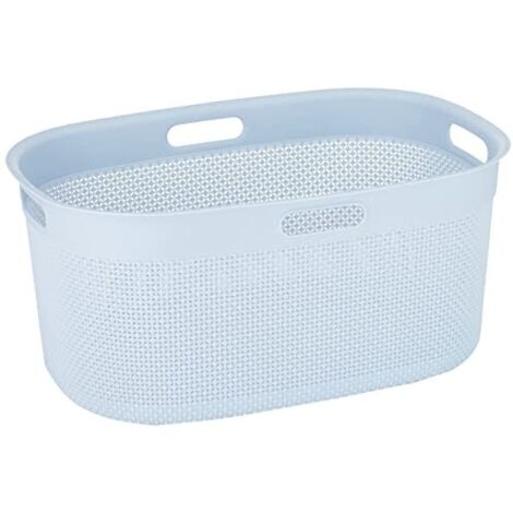 Keter CESTA PORTABIANCHERIA FILO 59X39XH27CM BLU PIETRA