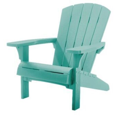 KETER - Chaise de jardin Adirondack - Bleu turquoise - Style bois