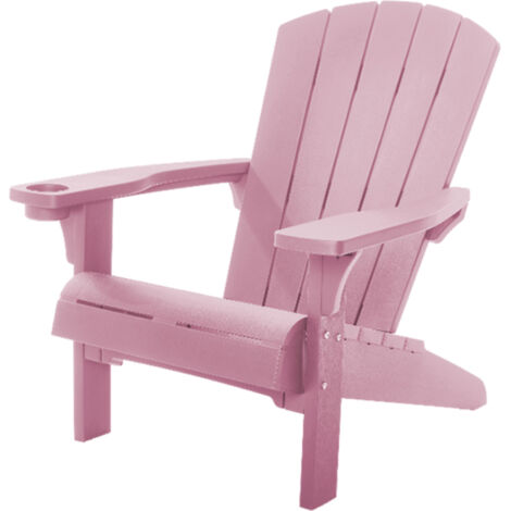 KETER - Chaise de jardin Adirondack - Rose - Style bois