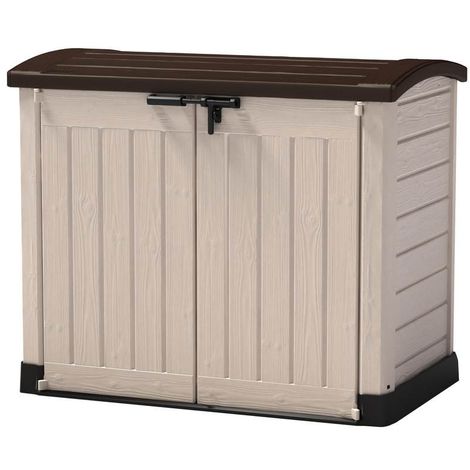 Keter – Coffre de jardin en résine 146x82x120 cm – Capacité 1200 litres – Ouverture verrouillable – Supports pour étagères inclus