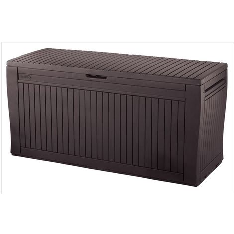Keter – Coffre de jardin en résine marron 270L – Dimensions 116,7 x 44,7 x 57 cm – Charge max 220 kg – Système de ventilation intégré