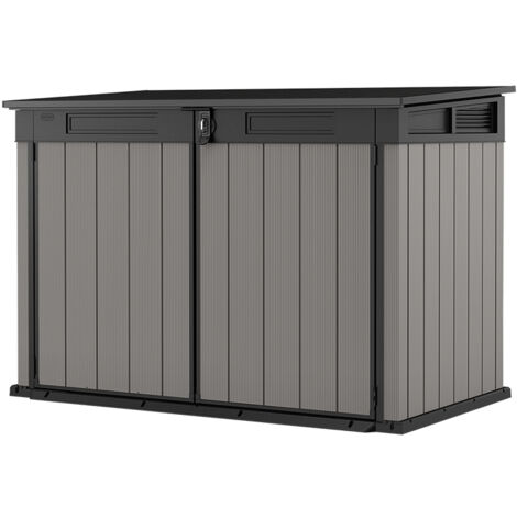Keter – Coffre de jardin Jumbo 2020L – Dimensions 190.5x109.3x132.5 cm – Doubles parois résistantes aux intempéries – Ventilation intégrée