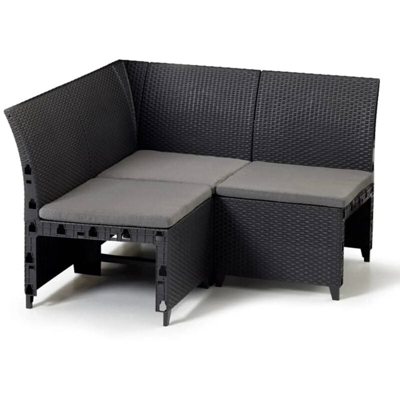 Élément d'angle de jardin Rosalie Graphite Keter