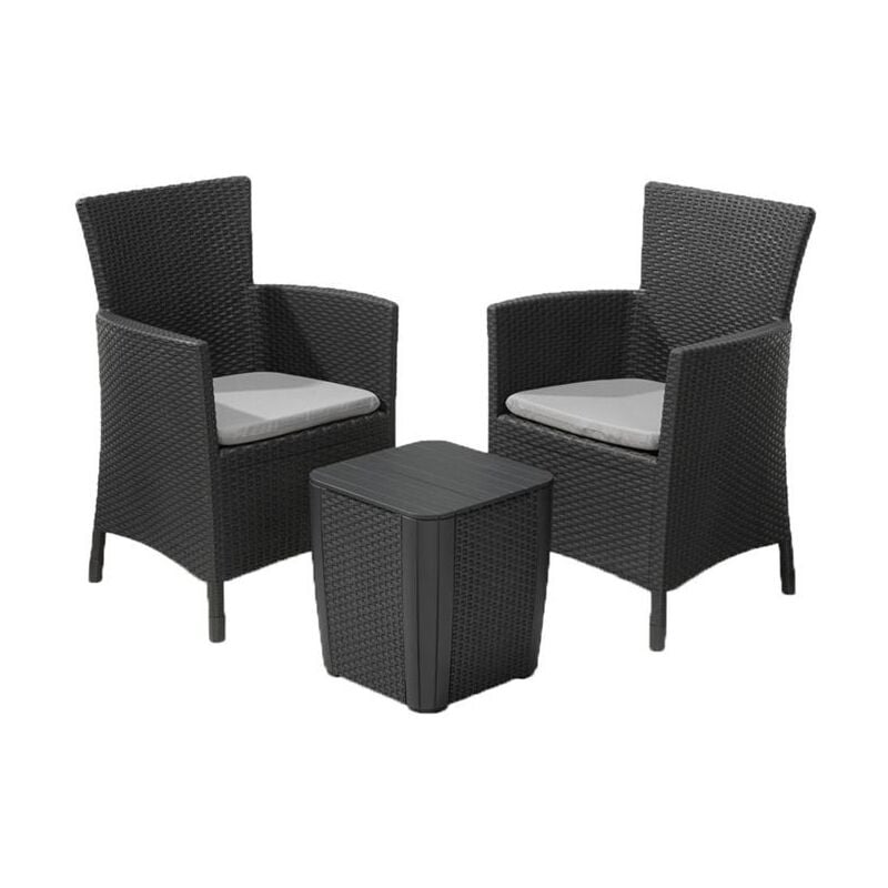 Ensemble balcon résine IOWA – Anthracite