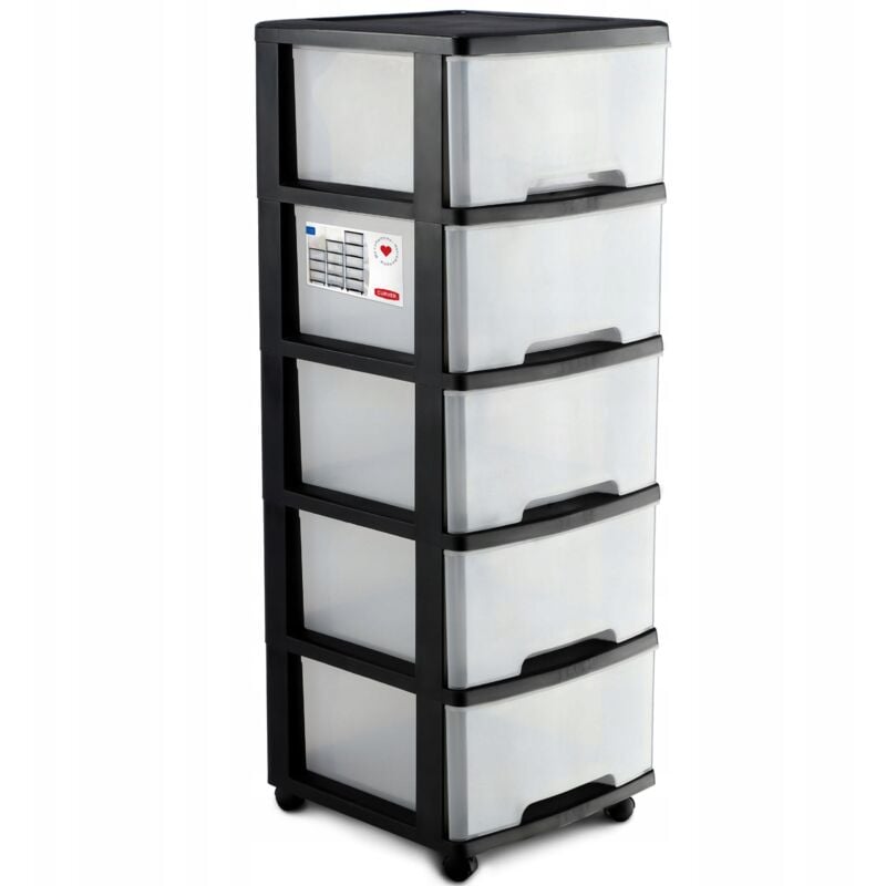 CURVER Étagère en Plastique Noir 37 x 39 x 100 cm