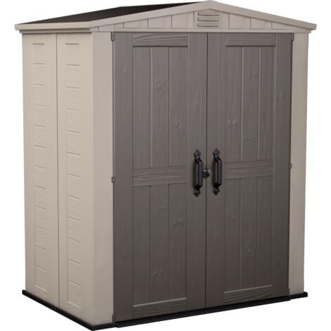Keter Gartenhaus Factor 6x3 Kunststoff-Gerätehaus Geräteschuppen Gartenschuppen