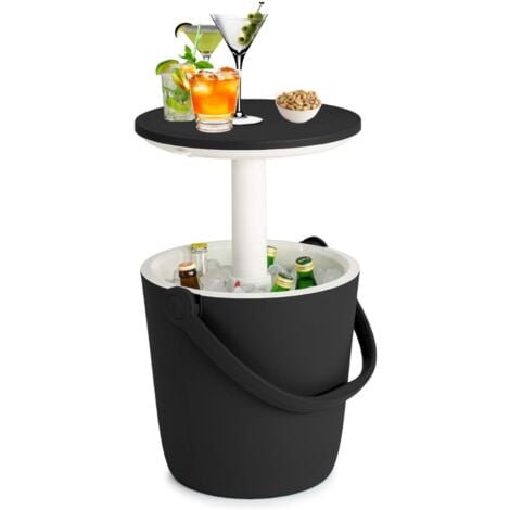 Keter Go Bar Glacière, Jardin  Plage  Pique-Nique  Camping Extérieur, 36x 36 x 30,5 cm, 16L, Anthracite (246854)