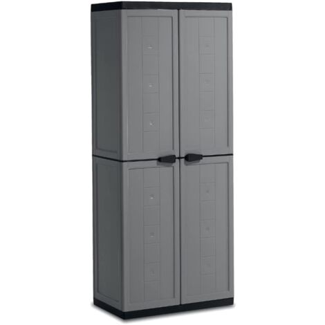 KETER JOLLY armadietto armadio alto tutto piani in plastica 68x39x166h cm grigio