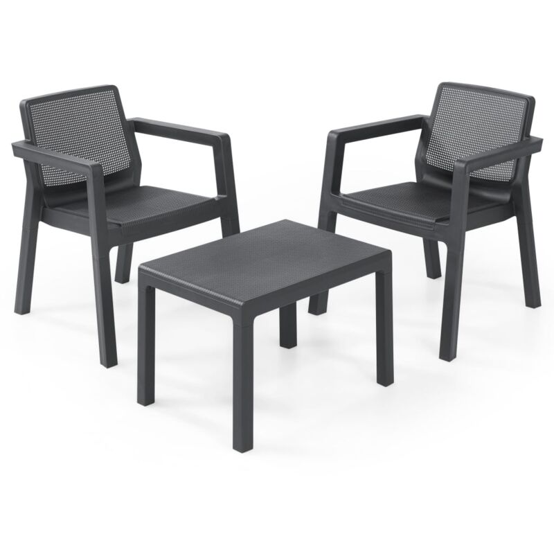 

Juego de muebles de balcón Emily color grafito - Gris - Keter