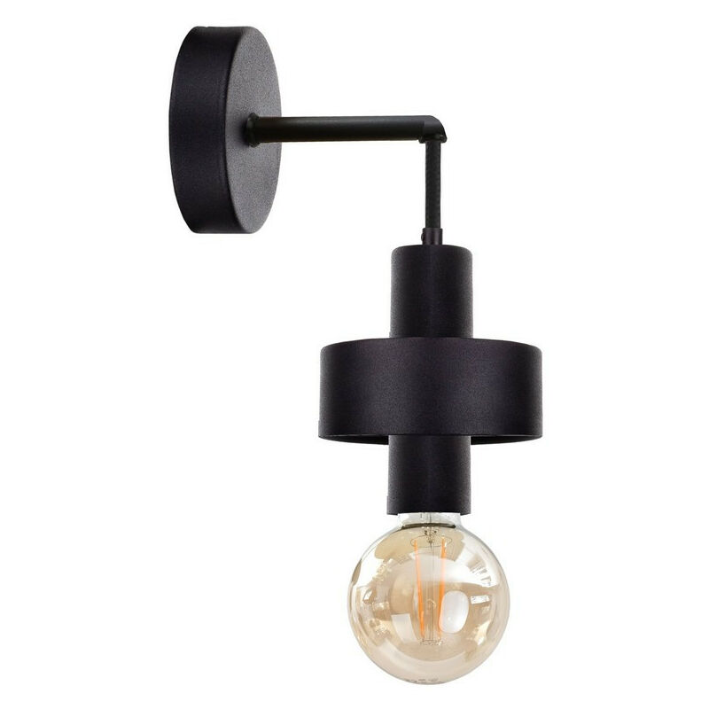 Image of Keter Lighting - 1039 Lampada da parete Unica Nera, 12cm, 1x E27