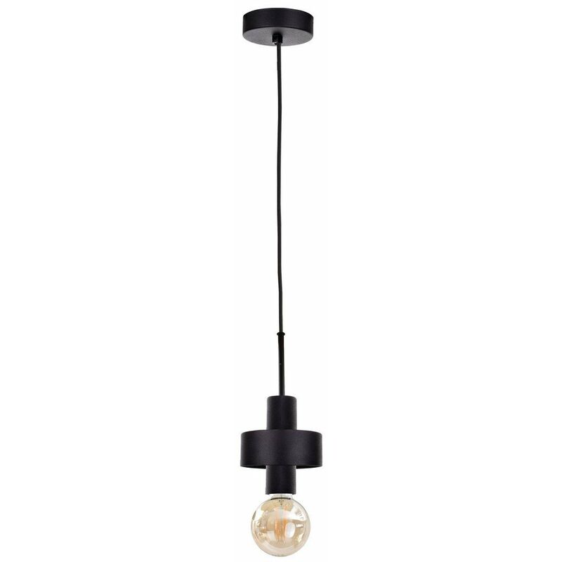 1043 Unica Slim Pendel-Deckenleuchte Schwarz, 12cm, 1x E27 – Keter Lighting | 05056013671213 1043 Unica Slim Pendel-Deckenleuchte Schwarz, 12cm, 1x E27 – Keter Lighting | 05056013671213