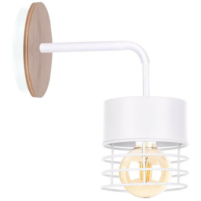 Image of Keter Lighting - 1125 Lampada da parete Casa bianca, legno, 12 cm, 1x E27