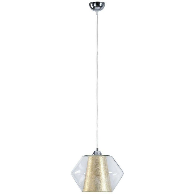 Image of 118 Plafoniera a sospensione a cupola Rodes Oro, 30 cm, 1x E27 - Keter Lighting