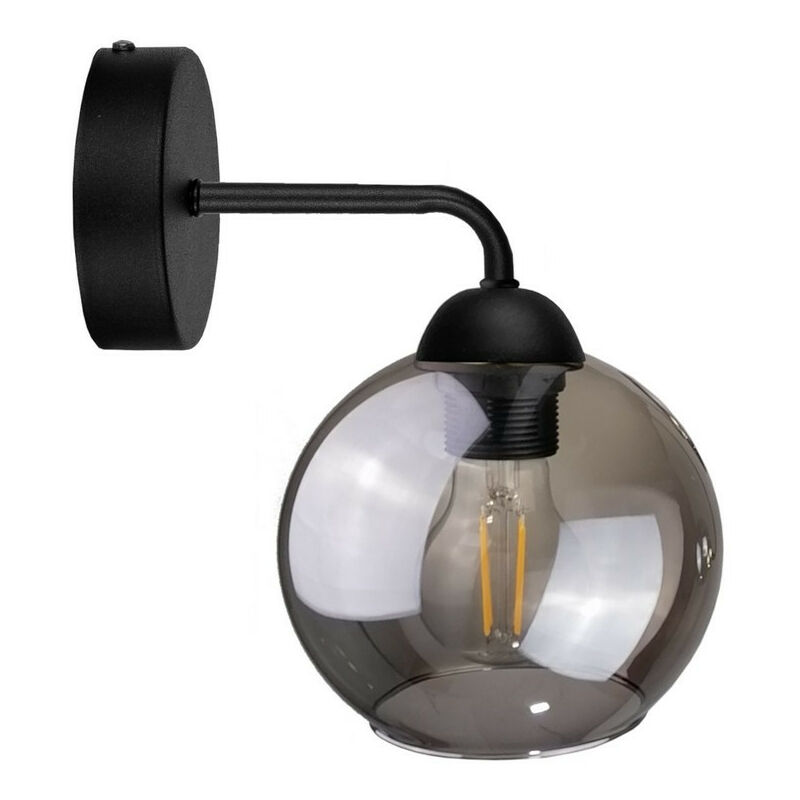 Image of Keter Lighting - 1197 Lampada da parete Cosmo Dome nera, 23 cm, 1x E27