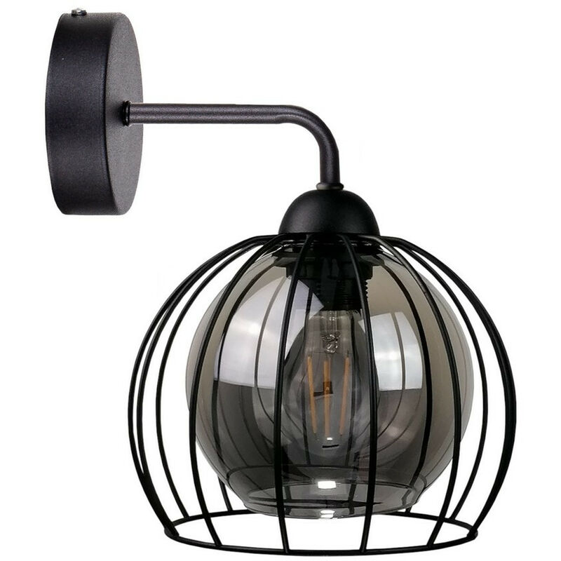 Image of 1476 Lampada da parete Solo nera, 25 cm, 1x E27 - Keter Lighting