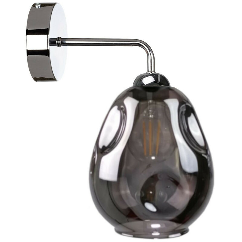 Image of Keter Lighting - 1577 Loki Dome Lampada da parete Argento, 23 cm, 1x E27