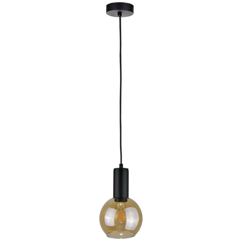 Image of Keter Lighting - 1970 Lampada da soffitto a sospensione Jantar Slim nera, 15 cm, 1x E27