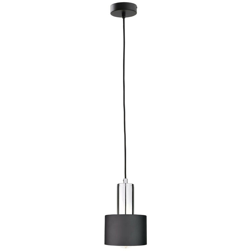 2052 Luce Cilindrica Sospensione Plafoniera Nero