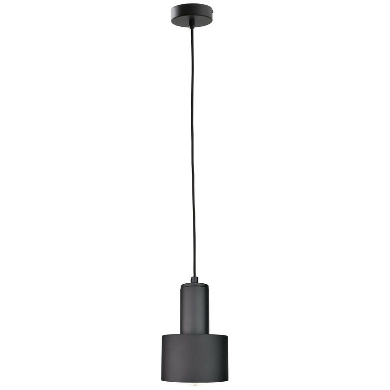 2059 Luce Cilindrica Sospensione Plafoniera Nera